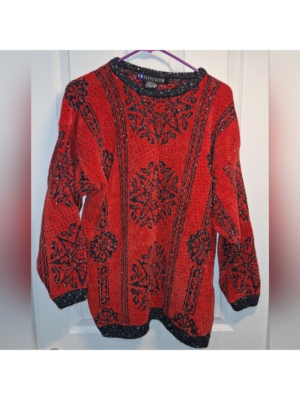 IB Diffusion Red Black Sweater Large